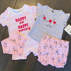 3-6M 4 Piece Baby Girl Matching Outfit